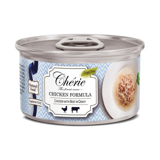 Cherie Shredded Chicken with Beef Entrées in Gravy 80g