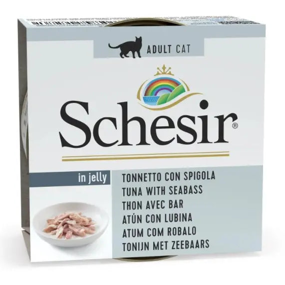 Schesir Can For Cat Tuna With Seabass In Jelly 85G