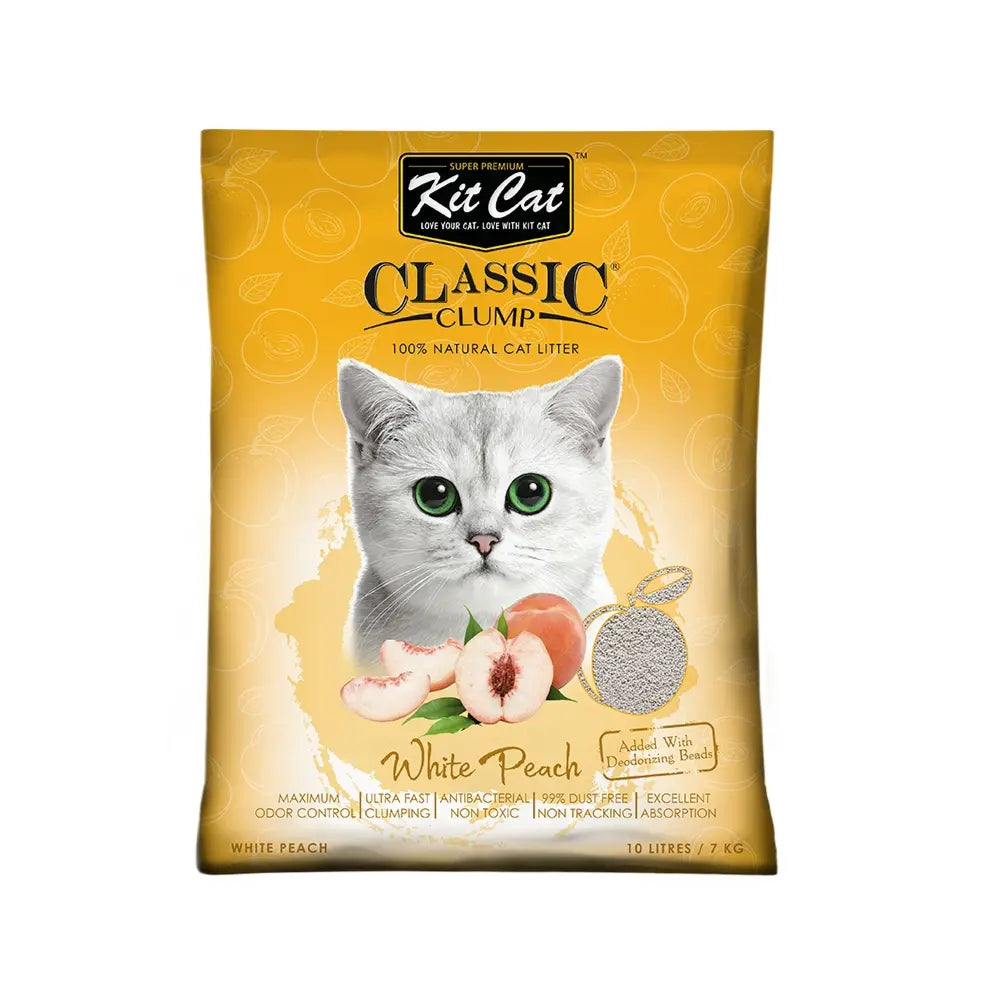 Kit Cat Classic Clump Cat (White Peach) 10L